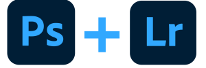 Logo aplikacji Photoshop i Lightroom